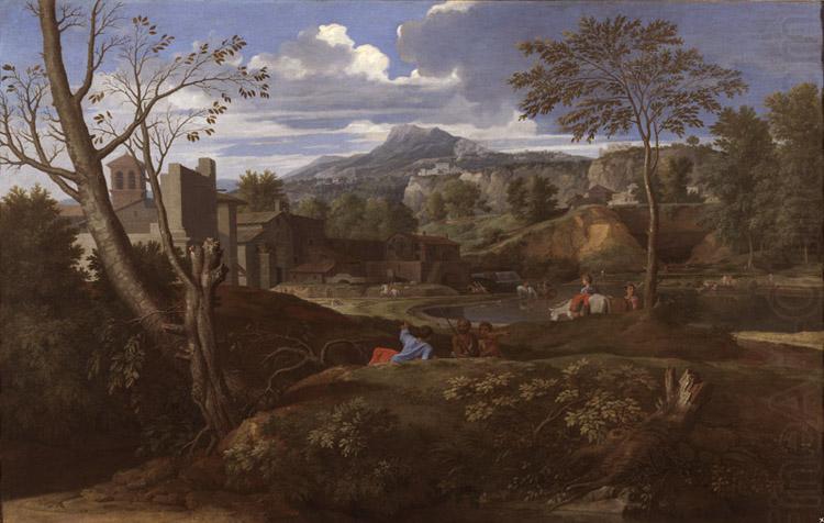 Nicolas Poussin Landscape with Three Men (mk08) china oil painting image